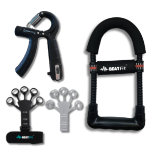 Buy BEATFIT PrecisionCount Pro Hand Gripper Adjustable Grip Strengthener  with Counter for Men and Women - Ideal for Gym Workouts, All Ages, 5 kg -  60 kg Resistance, Sleek Black Design Online